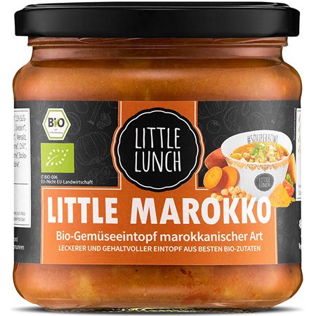 4x Little Lunch Bio Little Marokko Kichererbseneintopf, 350ml ab 10,66€ (statt 14€)   Prime Sparabo