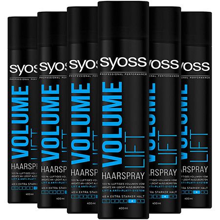 6er Pack Syoss Haarspray Volume Lift Haltegrad 4, 400ml ab 16€ (statt 18€) &#8211; Prime Sparabo