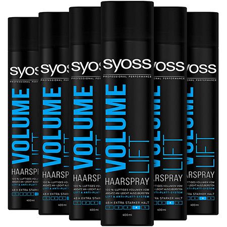 6er Pack Syoss Haarspray Volume Lift Haltegrad 4, 400ml ab 16€ (statt 18€)   Prime Sparabo