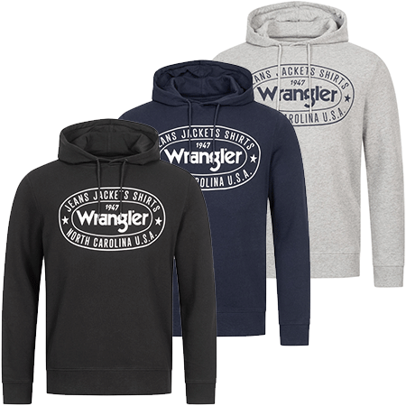 Wrangler Kapuzen Hoodie in 3 Farben für je 28,94€ (statt 47€)