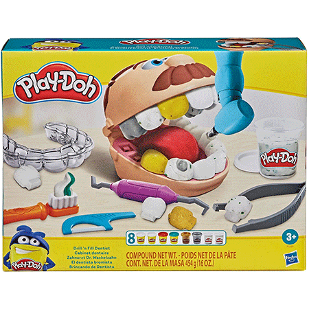 Play-Doh Dr. Wackelzahn inkl. 10 Knetwerkzeugen, 8 Dosen à 56g für 15€ (statt 18€) &#8211; Prime