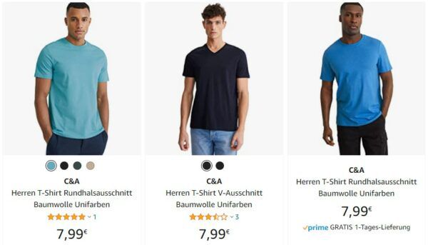 Amazon: bis zu 80% Rabatt auf ausgewählte C&A Klamotten