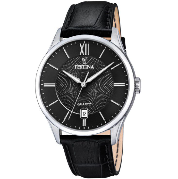 Festina Herren Analog Quarz Uhr mit Leder Armband für 52,50€ (statt 67€)