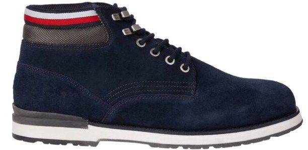 Tommy Hilfiger Wildleder Schnürstiefel in Marine für 115,37€ (statt 150€)