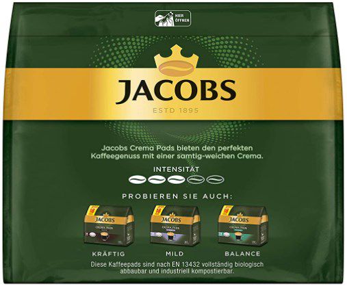 90 Senseo Jacobs Pads Crema für 9,30€ (statt 11,50€)