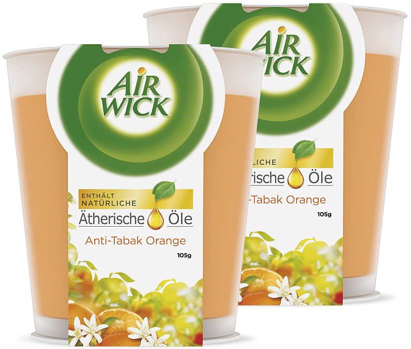 2x 105g Air Wick Wohlfühl Duftkerze Anti Tabak Orange ab 4,76€ (statt 6€)