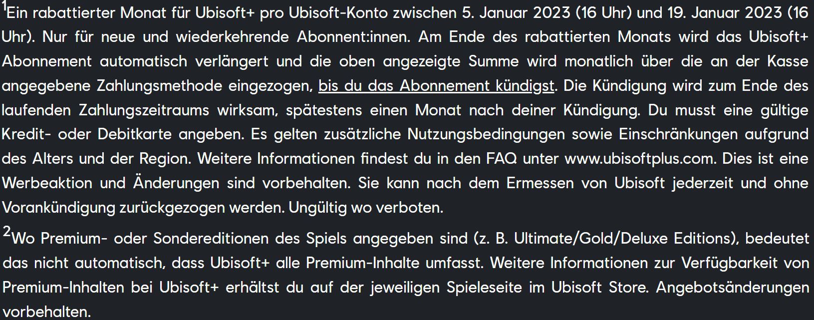 UBISOFT+ bis zum 19. Januar 16Uhr über 100 PC Spiele für 1€ im Testmonat