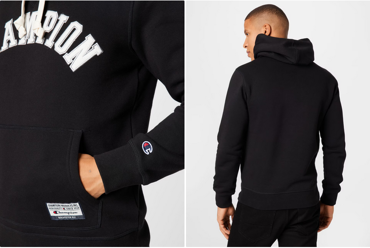 Champion Hooded Kapuzenpullover in Schwarz für 49,90€ (statt 66€)