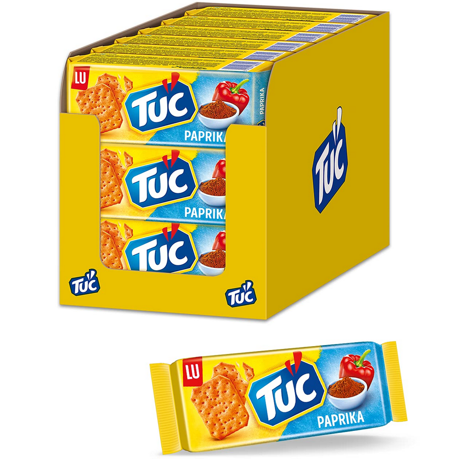 18x TUC Paprika Knabbergebäck (je 100g) ab 12,82€ (statt 20€)   Prime