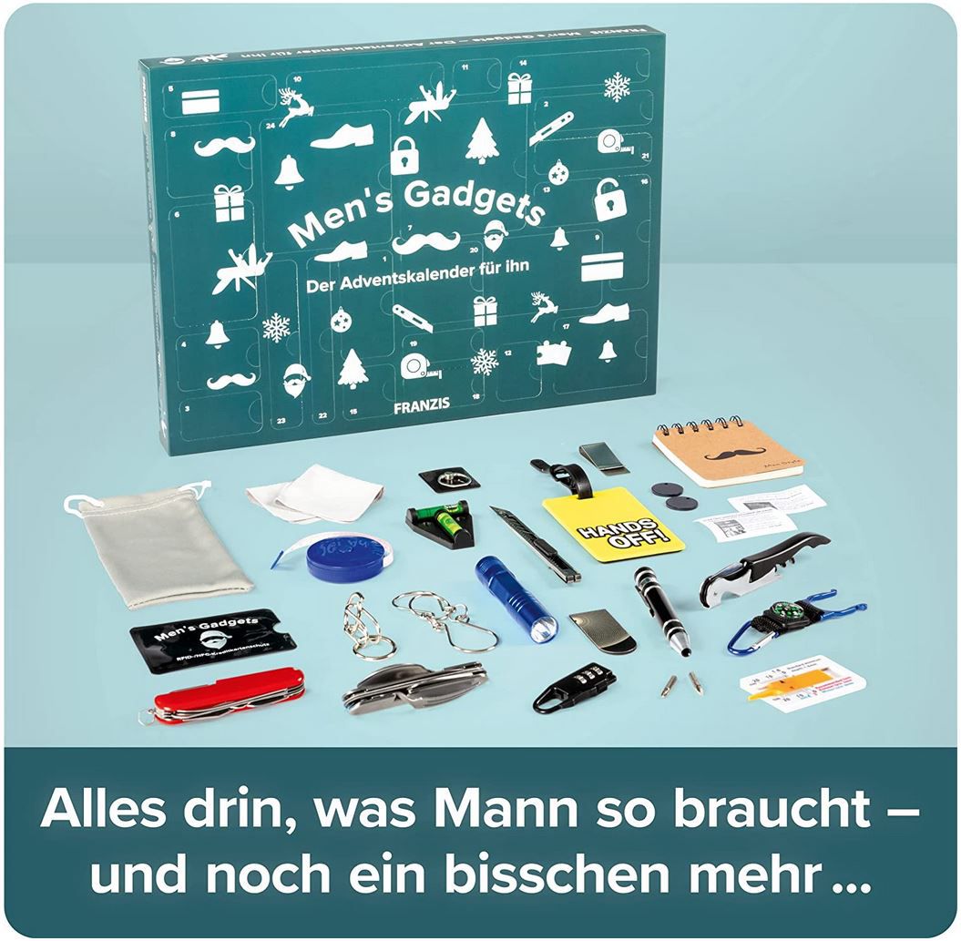 Franzis Men’s Gadgets Adventskalender 2022 für 23,36€ (statt 30€)