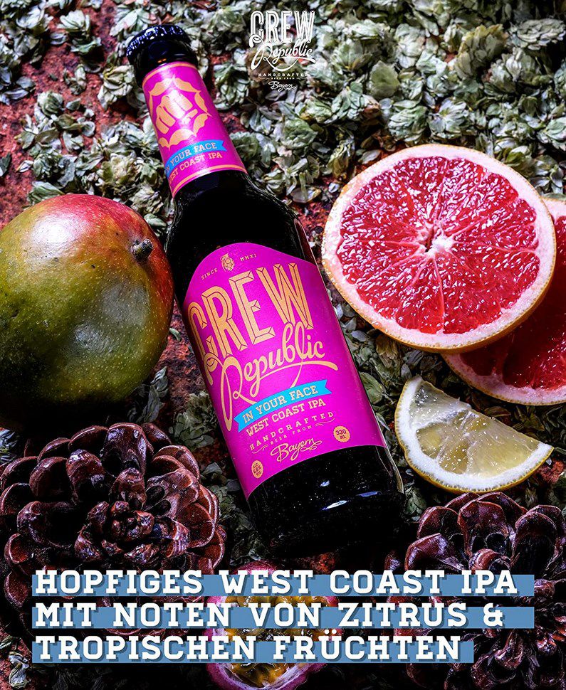 20x Crew Republic In Your Face West Coast IPA Craft Bier für 26,99€ (statt 35€)   Prime