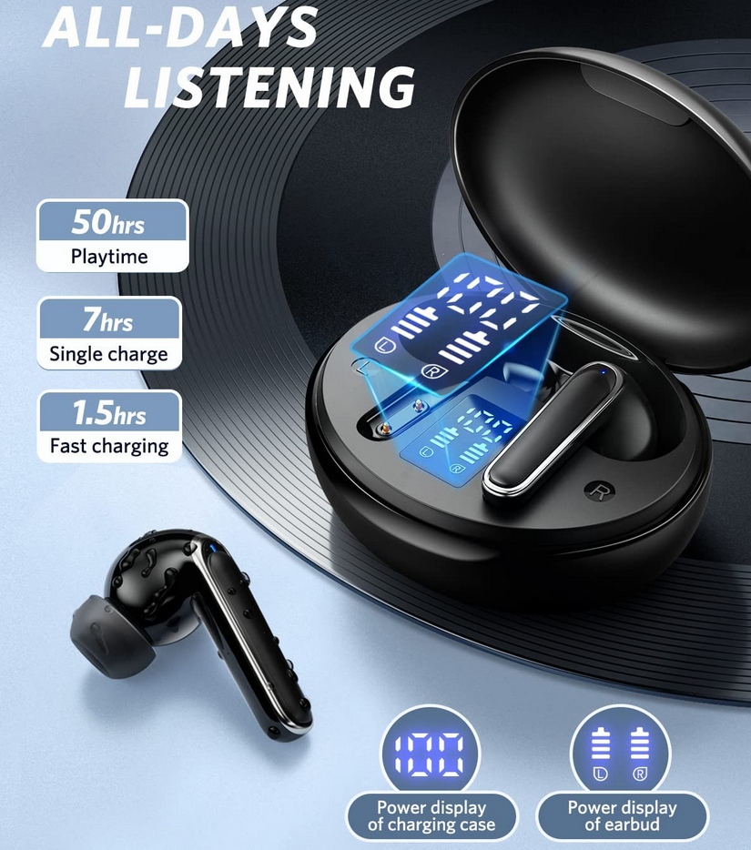Tensky Bluetooth Kopfhörer mit LED Anzeige für 14,99€ (statt 35€)