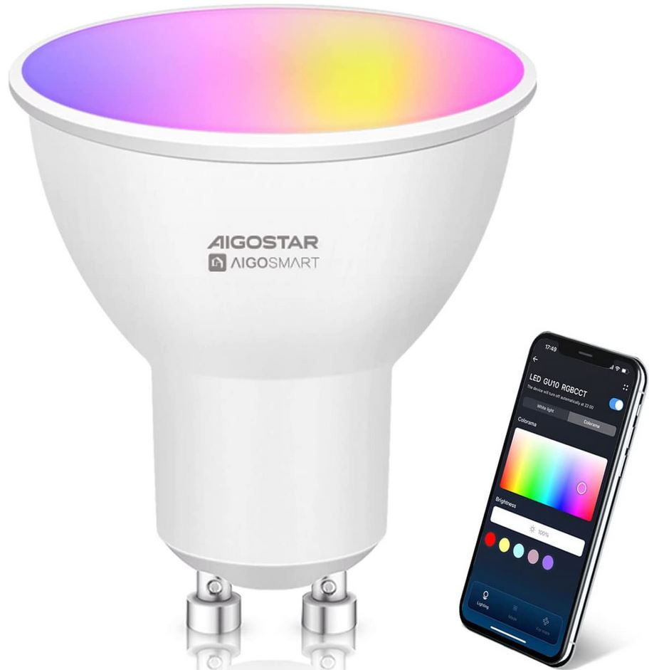 Aigostar GU10 Glühbirne mit 2.700 6.500K, 6.5W, App gesteuert für 6,65€ (statt 17€)