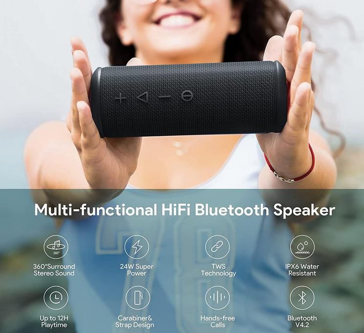 Zamkol ZK606 Tragbarer Kabelloser Bluetooth Lautsprecher für 29,99€ (statt 40€)