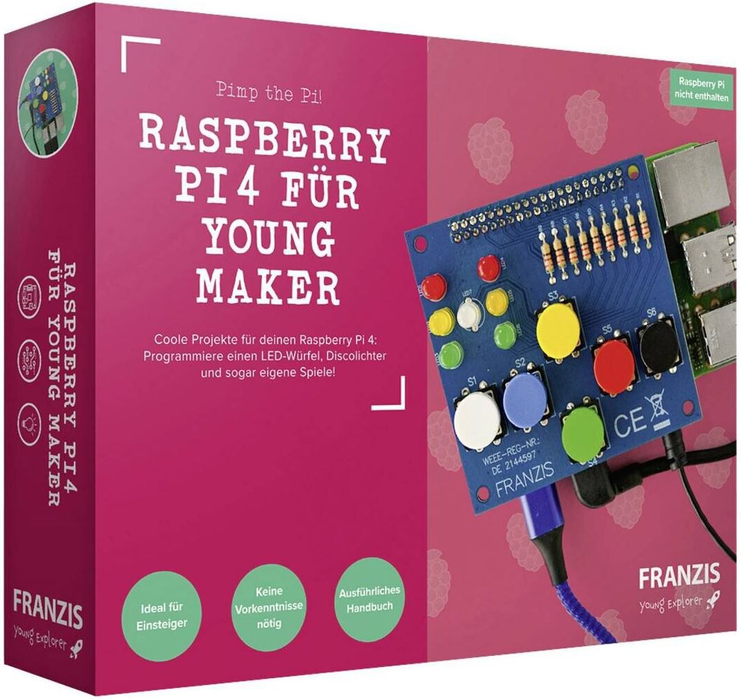 Franzis Raspberry Pi 4 für Young Maker für 20€ (statt 26€)