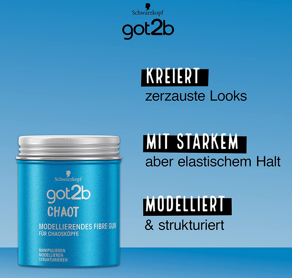 got2b Chaot Fibre Gum Haarwachs, Haltegrad 3, 100ml ab 2,11€ (statt 3,69€)   Prime Sparabo