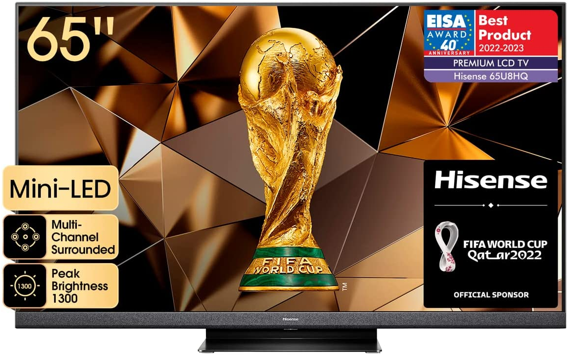 Hisense 65U81HQ 65 Mini LED 4K ULED Smart TV mit 120Hz, HDR10+ für 1.099€ (statt 1.307€)