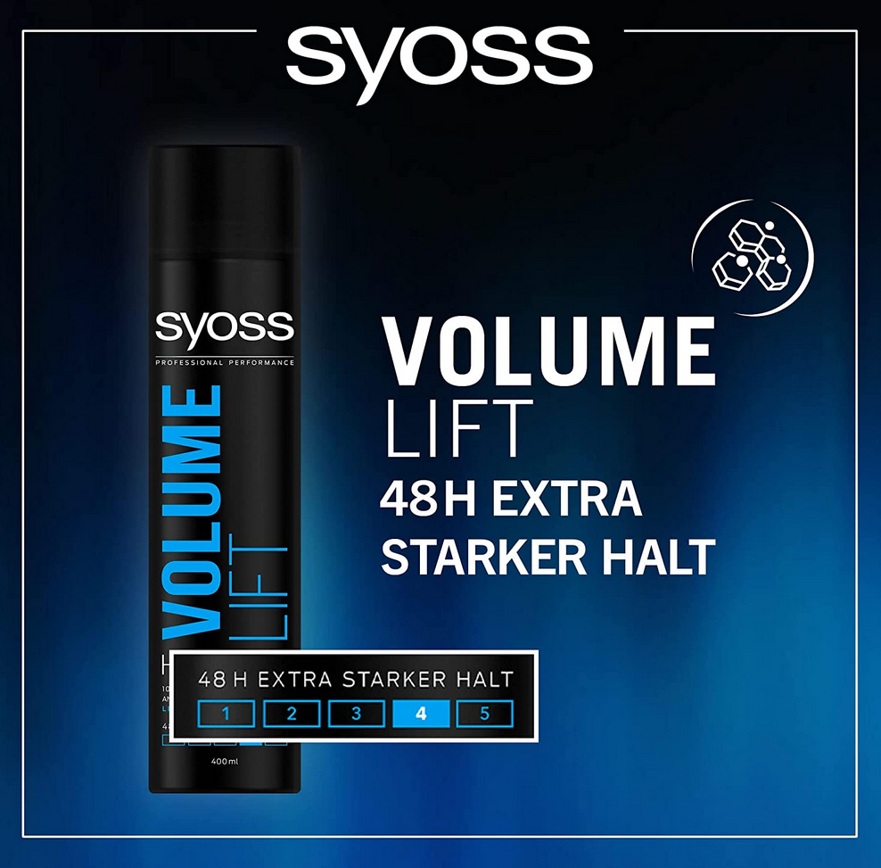 6er Pack Syoss Haarspray Volume Lift Haltegrad 4, 400ml ab 16€ (statt 18€)   Prime Sparabo