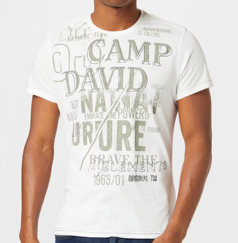Camp David T-Shirt mit Logoprint für 16,74€ (statt 28€)