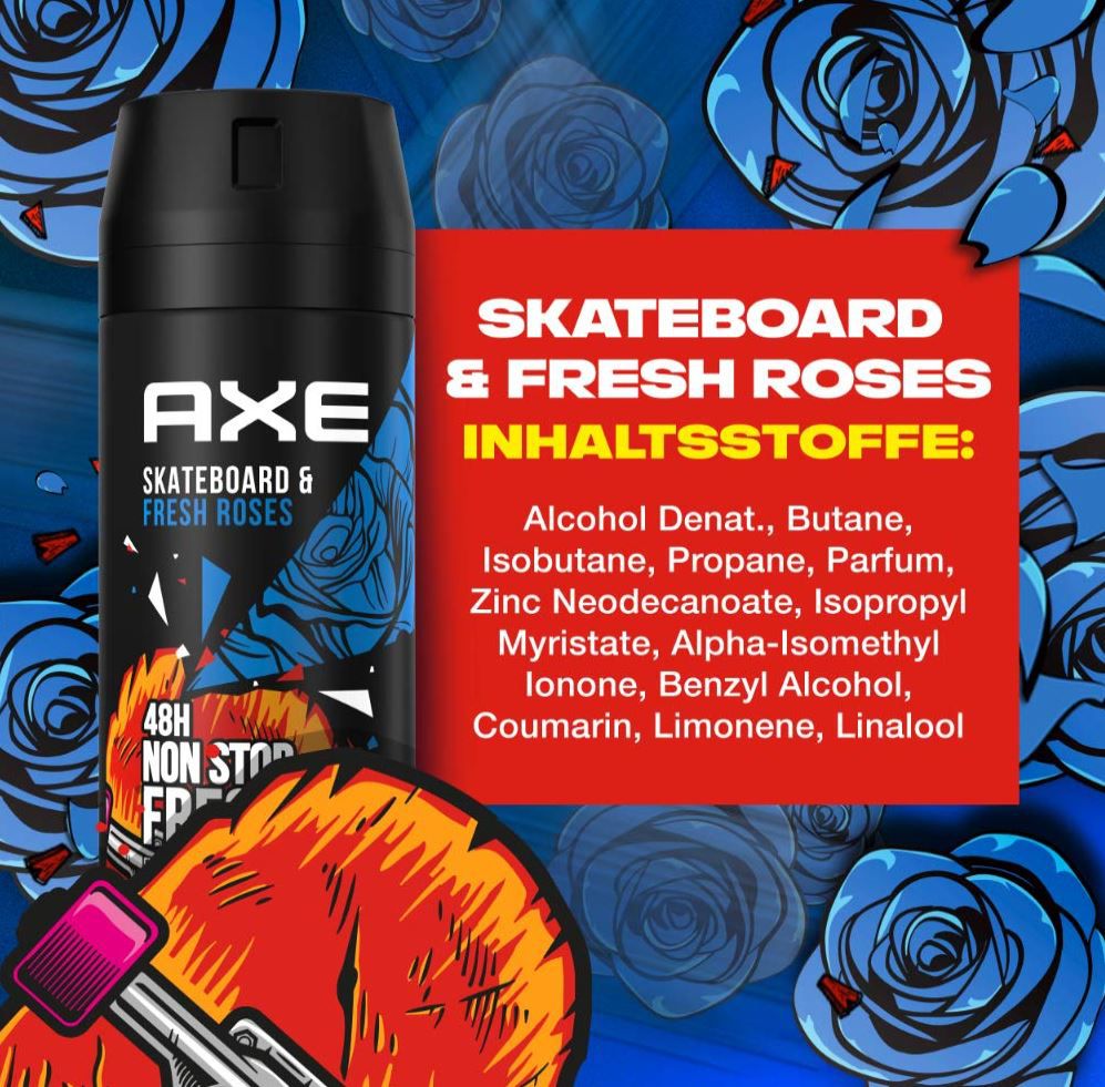 Axe Bodyspray Skateboard & Fresh Roses Deo, 150ml ab 3,19€