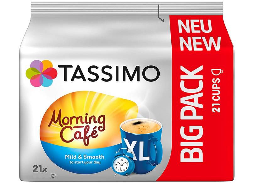 105er Pack Tassimo Morning Café XL Mild & Smooth ab 18,23€ (statt 22€)   Prime Sparabo