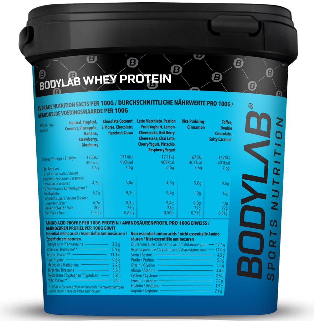 1kg Bodylab24 Whey Protein in 13 Geschmacksrichtungen für je 24,90€ (statt 40€)