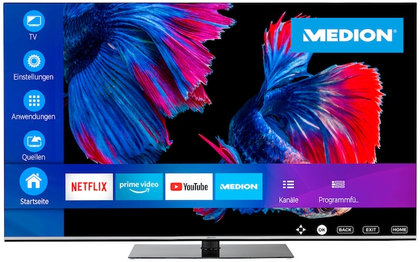 Medion Life X16523   65 Zoll UHD OLED Smart TV mit HDR & 100 Hz für 999,95€ (statt 1.496€)