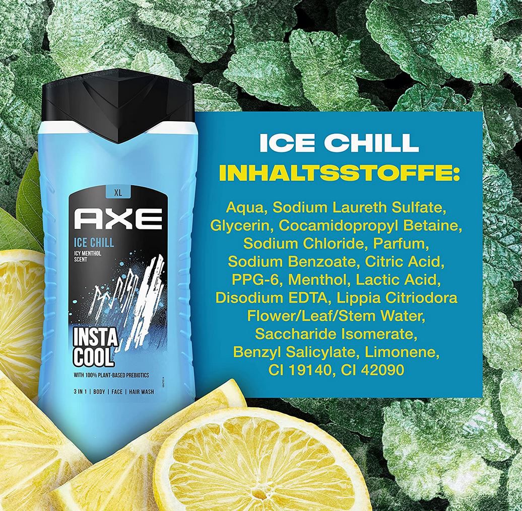 6er Pack Axe 3 in 1 Duschgel Ice Chill XL, 400ml ab 17,07€ (statt 27€)
