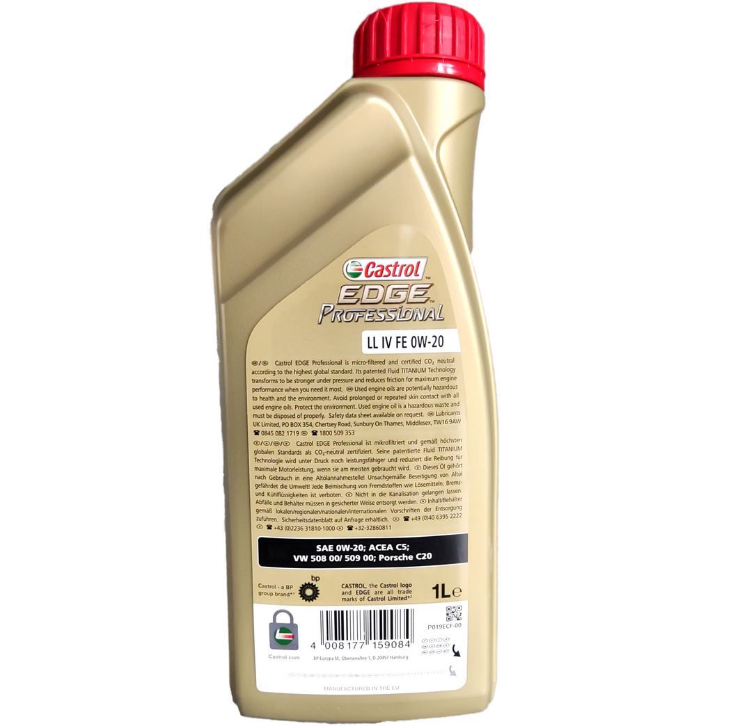 Castrol 15BC3C Edge Professional LL IV FE 0W 20 Motorenöl für 11,22€ (statt 16€)   Prime