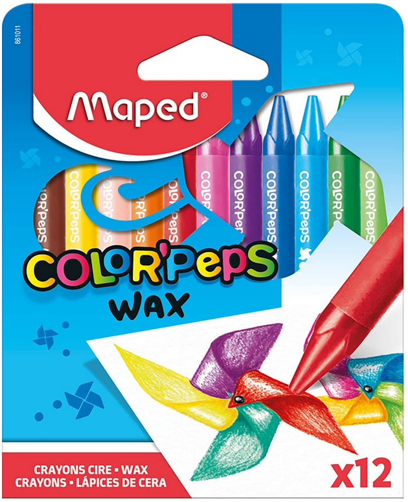 2x 12er Pack Maped M861011 Wachsmalstifte Color Peps Wax ab 2,78€ (statt 5€)   Prime Sparabo