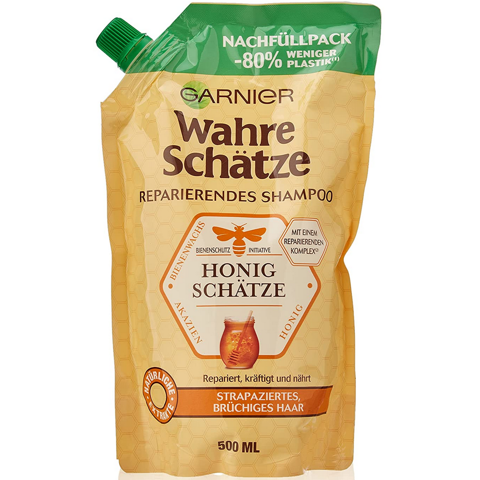 Garnier Honig Schätze Shampoo Nachfüllpack, 500ml ab 2,52€ (statt 3,45€)   Prime Sparabo