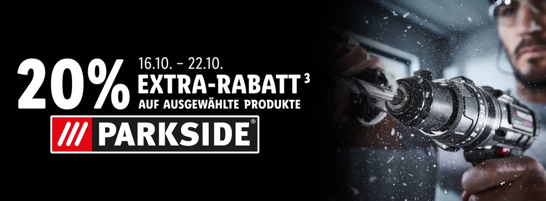 Lidl: 20% Rabatt auf Artikel von Parkside   z.B. Parkside Kapp  Gehrungssäge für 64€ (statt 80€)