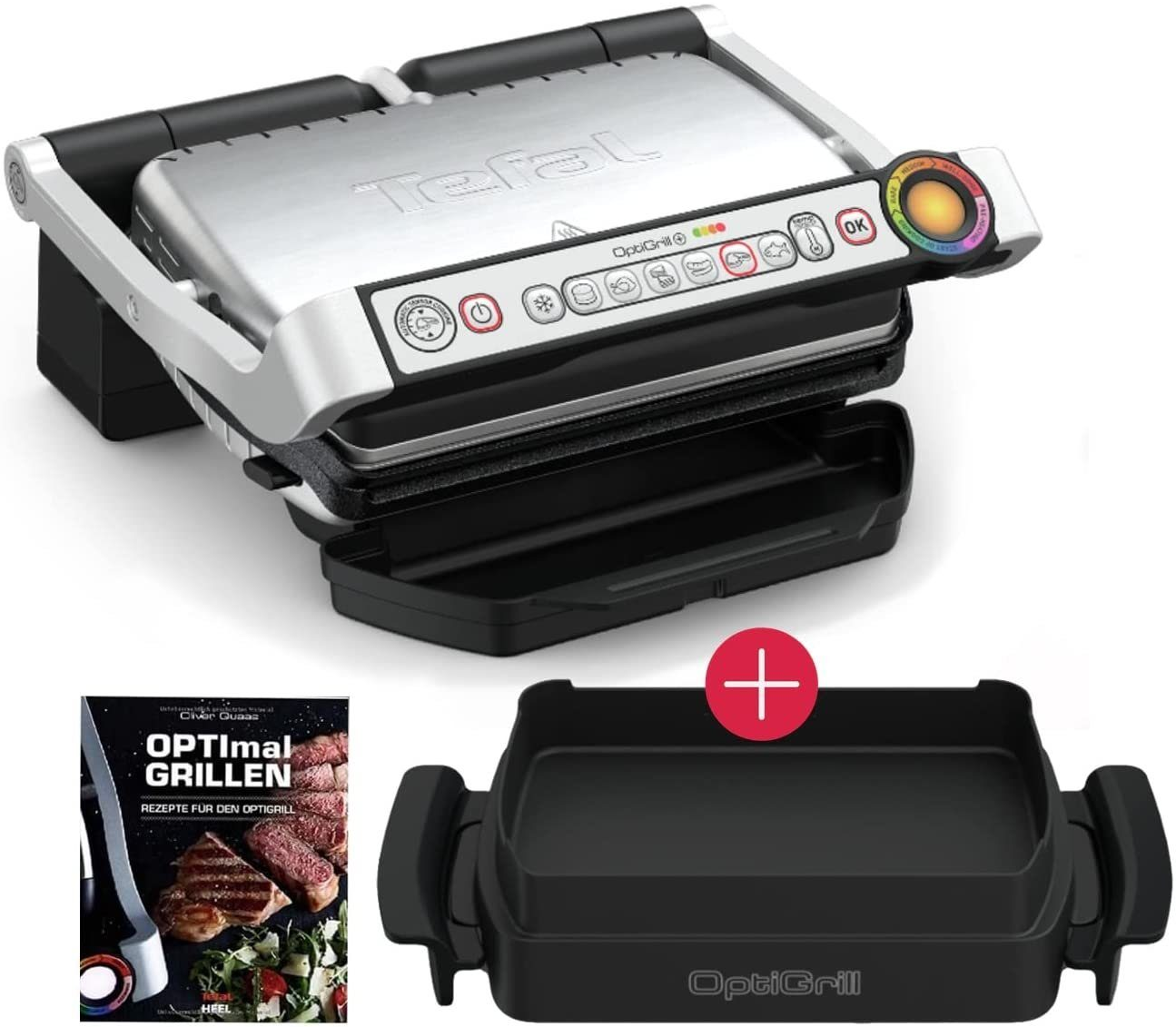 Tefal GC712D Optigrill + Snacking & Baking Backschale + Rezeptbuch für 149,99€ (statt 209€)