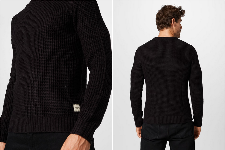 Jack & Jones Nick Strickpullover in Schwarz für 25€ (statt 35€)