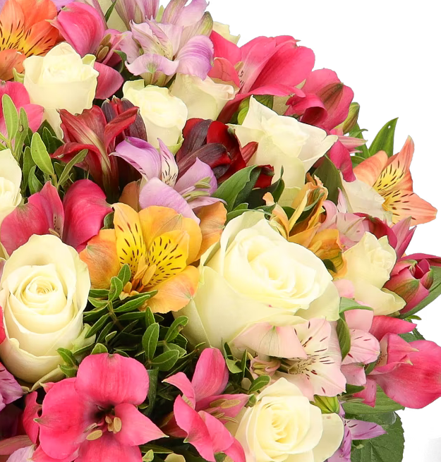 Blumenstrauß White Dream mit 30 Stielen & 100 Blüten für 24,98€