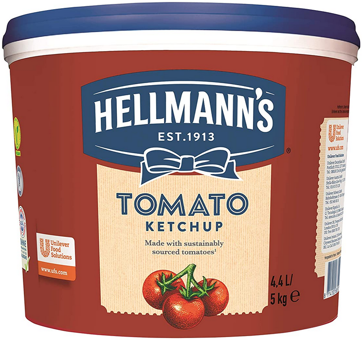5Kg Hellmanns Tomato Ketchup im Eimer für 13,85€ (statt 24€)