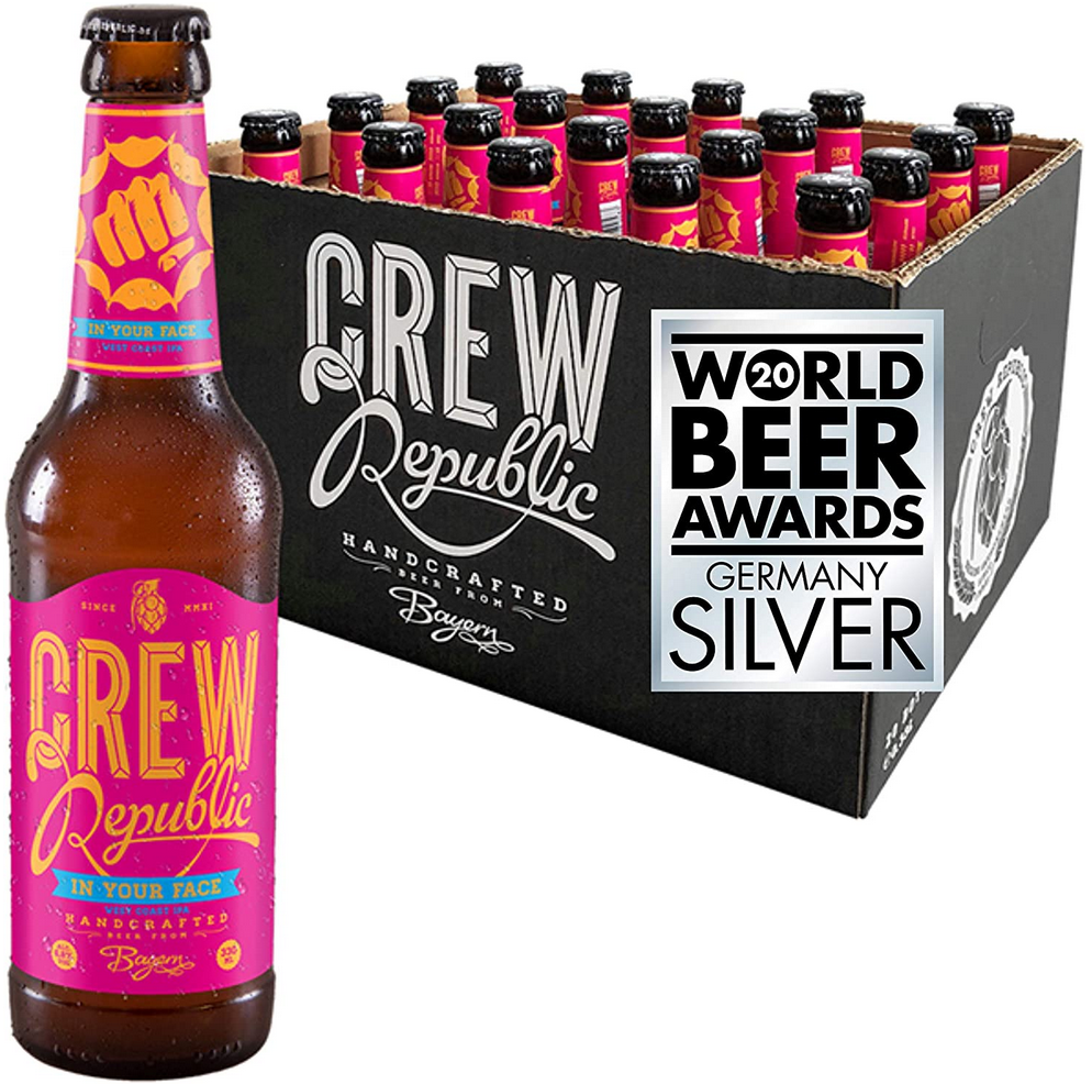 20x Crew Republic In Your Face West Coast IPA Craft Bier für 26,99€ (statt 35€)   Prime