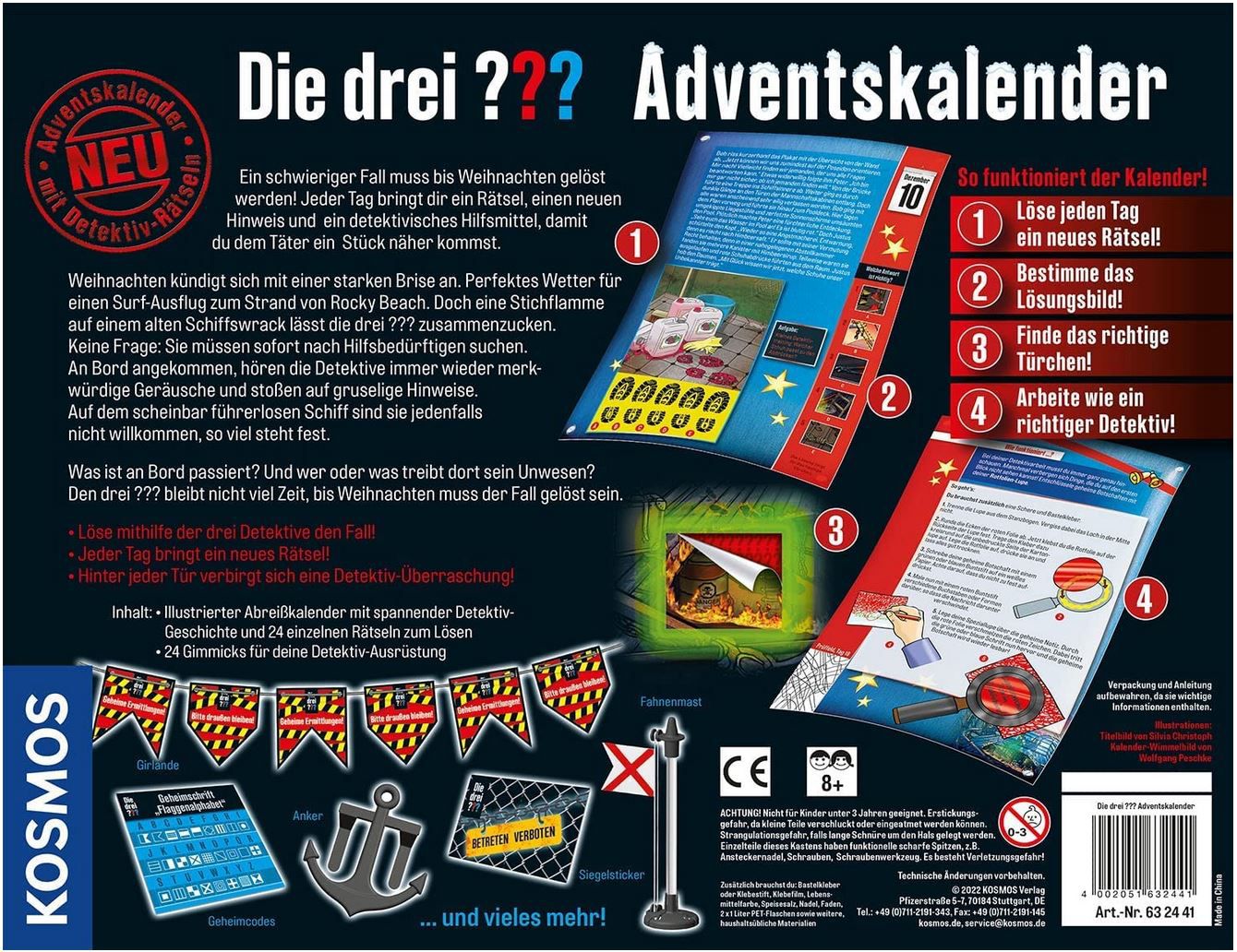 KOSMOS Die drei ??? Adventskalender 2022 für 15,12€ (statt 18€)   Prime