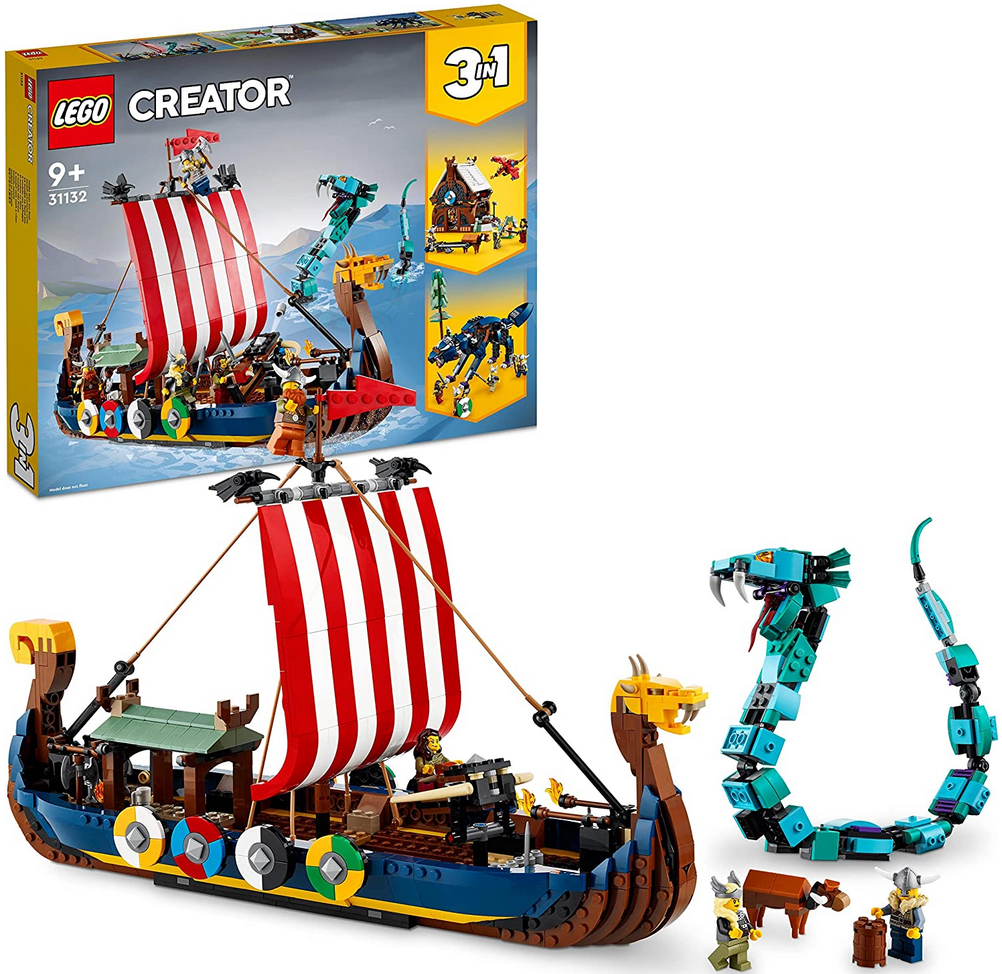 LEGO 31132 Creator 3in1 Wikingerschiff mit Midgardschlange für 72,23€ (statt 86€)