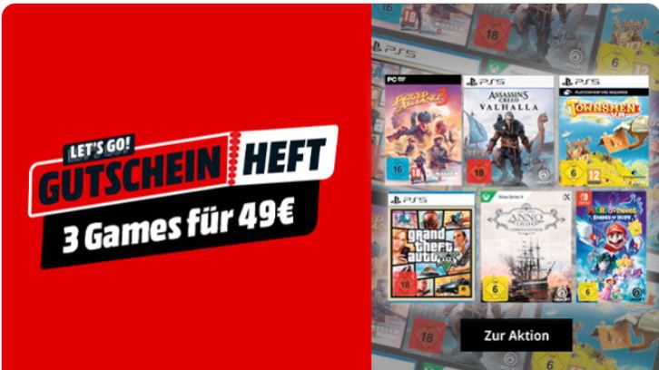 Media Markt: 3 Games für 49€ - PS5, PC, Switch und Xbox