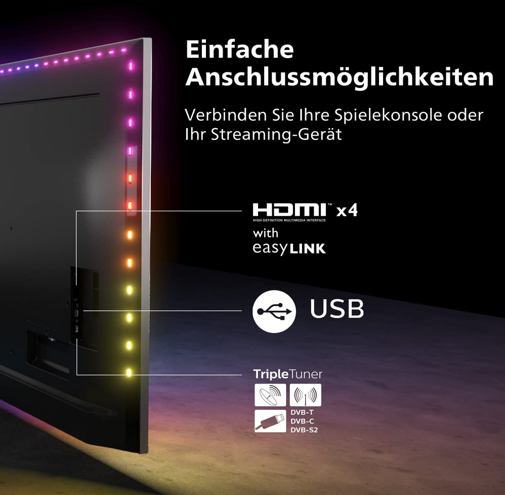 Philips 50PUS8507/12   50 Zoll 4K UHD TV mit Ambilight ab 579€ (statt 690€)