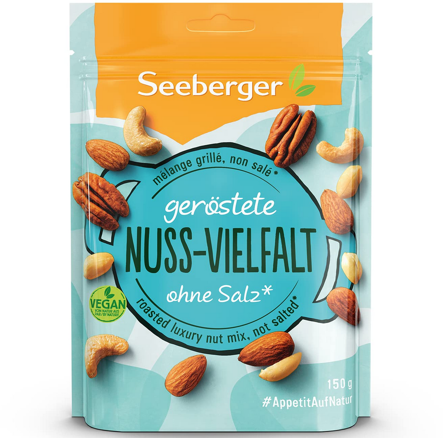 5er Pack Seeberger geröstete Nuss Vielfalt, 150g für 16,39€ (statt 19€)   Prime