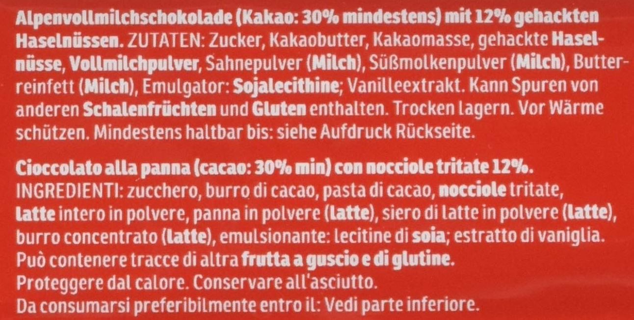 Jeden Tag Alpenvollmilch Nuss Schokolade ab 0,59€   Prime
