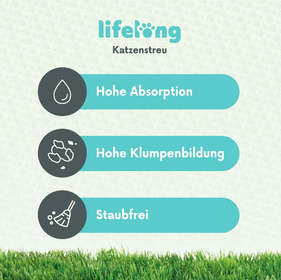 Lifelong Bentonite Katzenstreu mit Baby Puder, 25L ab 16,87€ (statt 25€)   Prime Sparabo