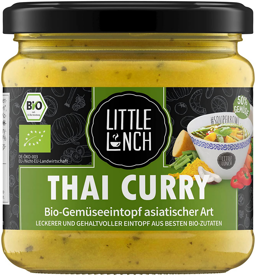 4x Little Lunch Bio Eintopf Thai Curry, 350ml ab 10,66€ (statt 14€)   Prime Sparabo