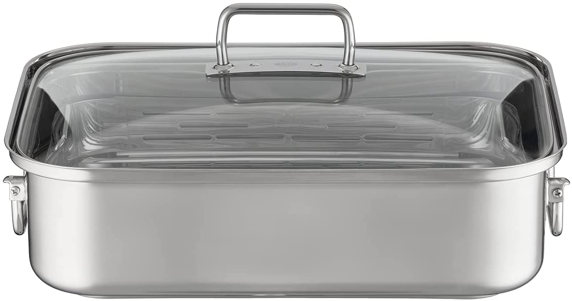 Rösle Expertiso Bräter mit Glasdeckel, 38 x 28 cm für 82,57€ (statt 102€)