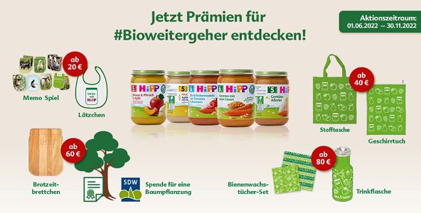 Hipp Gläschen kaufen, Wunschprämien gratis einsacken