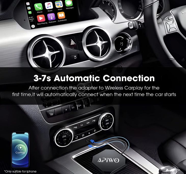 APIWO Apple CarPlay Adapter für Auto Connect für 67,56€ (statt 113€)