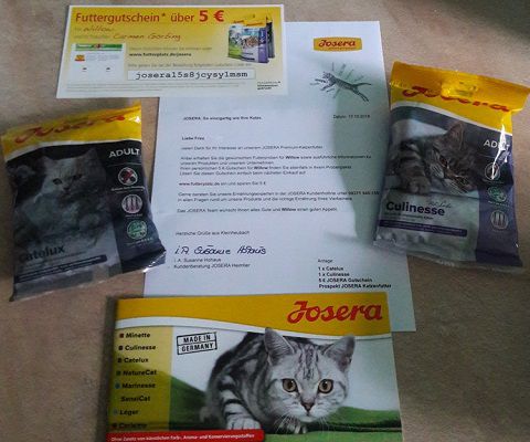 Geht noch! Josera: 2 Katzenfutterproben kostenlos und 5€ Gutschein