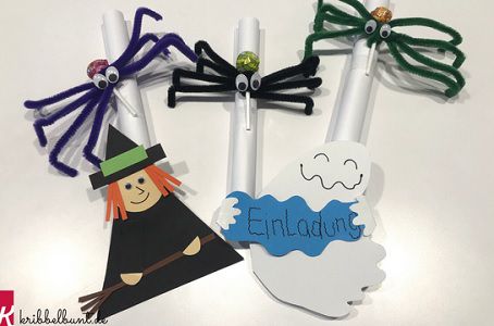 Kostenlos: Mit Kribbelbunt Halloween Einladungen basteln